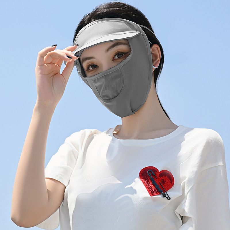 Schutz für Frauen, Schleier aus Eisseide mit Krempe, dünner Sonnenhut, atmungsaktive Abdeckung, Vollgesichtsmaske für den Sommer_voghion.com