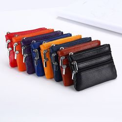 Beliebte Leder-Geldbörse für Damen, Haushalts-Reißverschluss, Schlüsseltasche, multifunktionale Kartentasche, Münzgeldbörse_voghion.com