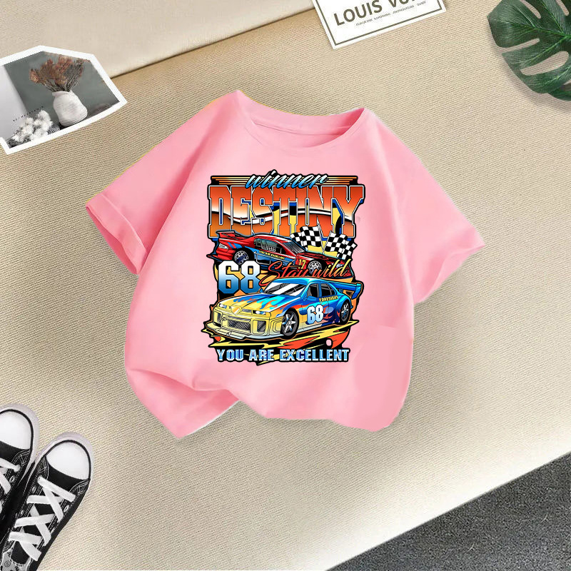 Kid's Clothing Boys and girls short sleeved T-shirt summer wear 2024 new children's thin summer tops boys casual western style half sleeved_voghion.com