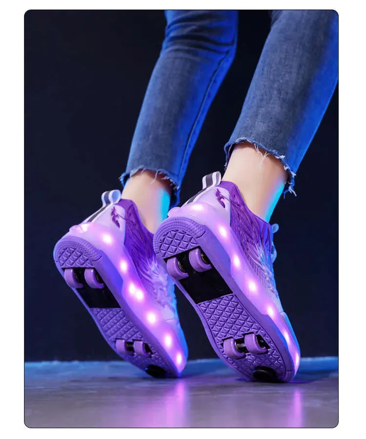 Neuer Rollschuhstil, versandkostenfrei, neue kleine Vierrad-Sportschuhe für Jungen mit Leuchtfunktion, fliegend_voghion.com