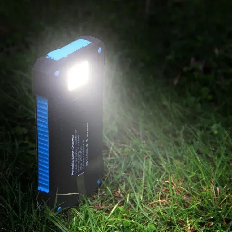 20000 MAh Fast Charging Portable Solar External Battery Waterproof With SOS Flashlight Power Bank For Xiaomi_voghion.com