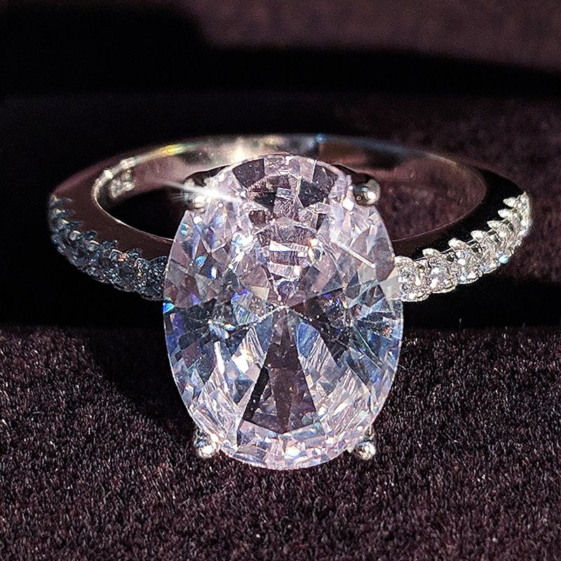 Großer neuer ovaler rosa Diamant-Modeschmuckring für Frauen R4588_voghion.com