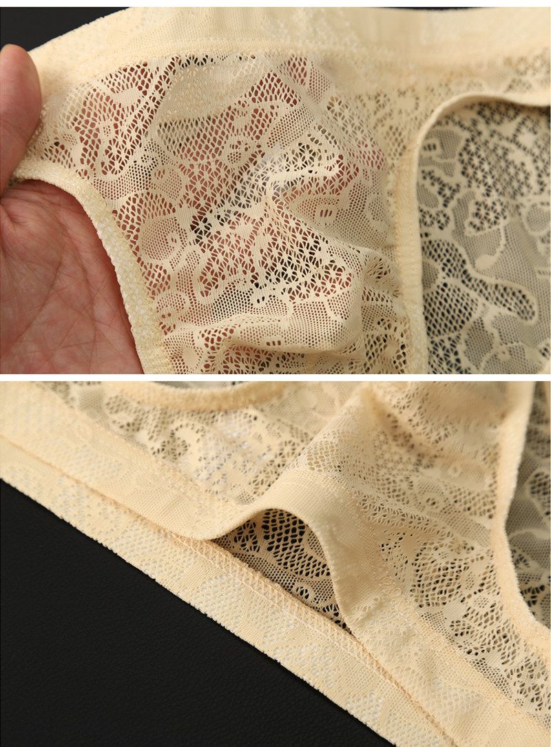 Herrenunterwäsche aus Spitze, transparente Unterwäsche mit niedriger Taille, sexy, atmungsaktive Slips aus Eisseide_voghion.com