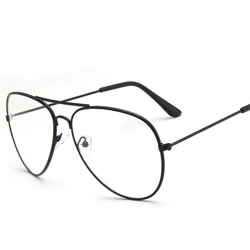 Zhuoxinder Unisex Retro Big Round Metal Frame Clear Lens Glasses Eyeglasses Spectacles-1_voghion.com