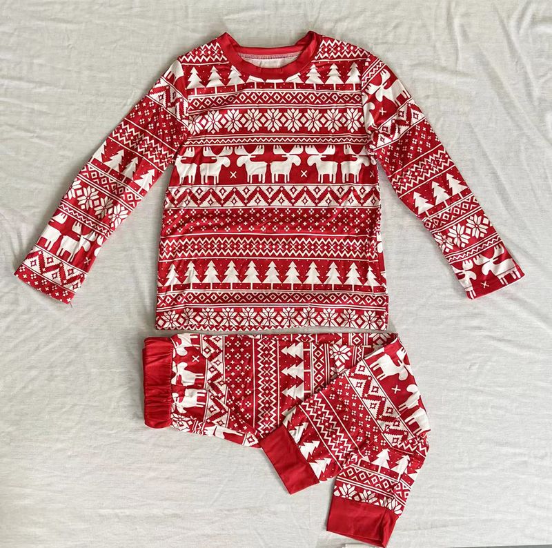 Vánoční nový vánoční styl s potiskem rodičů a dětí na domácí oblečení_voghion.com