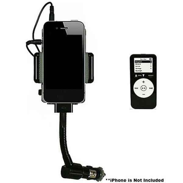 FM Transmitter Hands-free Car Charger With Remote Control Phone Stand 3.5 Mm Headphone Jack_voghion.com