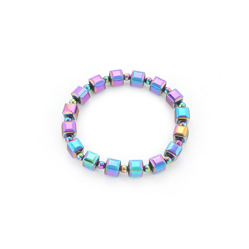 Black Gallstone Colorful Magnetic Commuter Simple Unisex Accessories Handmade Beaded Bracelet_voghion.com