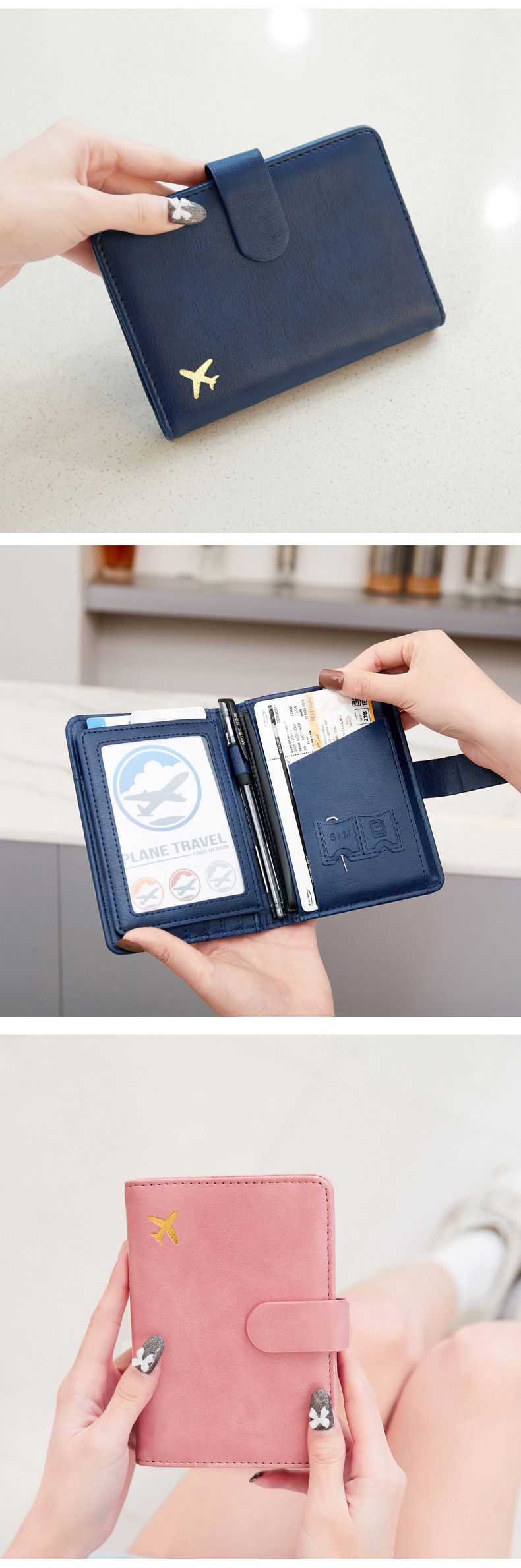 RFID-blockierende Reisepasshülle – Schlankes und sicheres Reiseaccessoire mit mehreren Kartenfächern, weichem PU-Leder, leicht und stilvoll für Damen und Herren_voghion.com