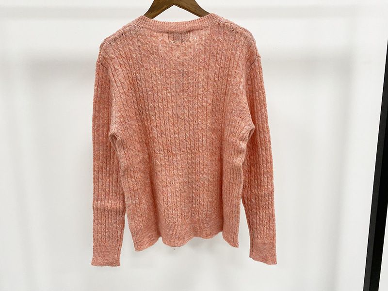Offerta speciale - Cardigan in mohair francese Rou autunno inverno con bottoni a conchiglia e filato floreale in lana, vestibilità slim_voghion.com