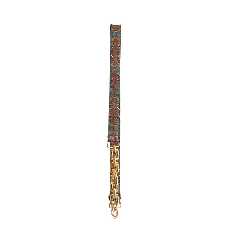 Gloednieuwe dames crossbodytas van acryl met geweven band, jacquard, breedte 3,8 cm_voghion.com