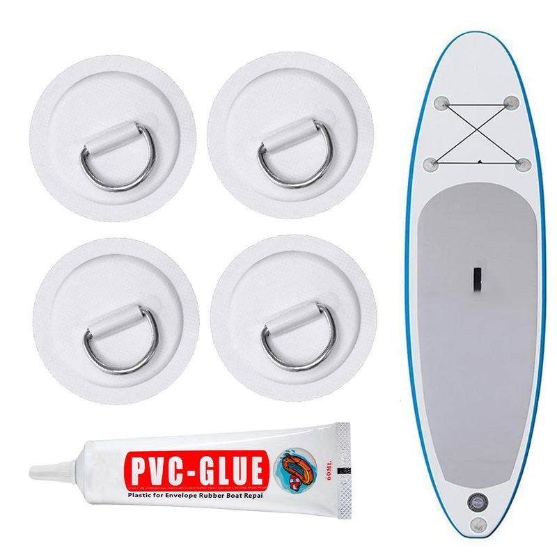 4Pcs Kayak D type buckle SUP paddle board rope fixed buckle glue_voghion.com