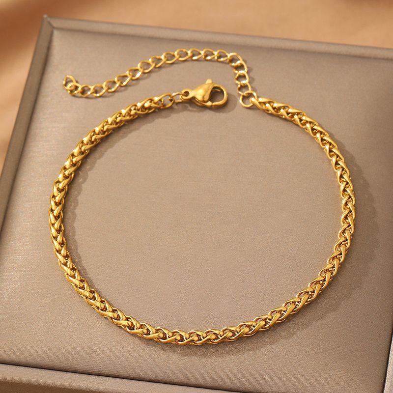 Bracelet cubain à chaîne fine pour homme, bijou en acier inoxydable, accessoire simple et personnalisé, 2024_voghion.com
