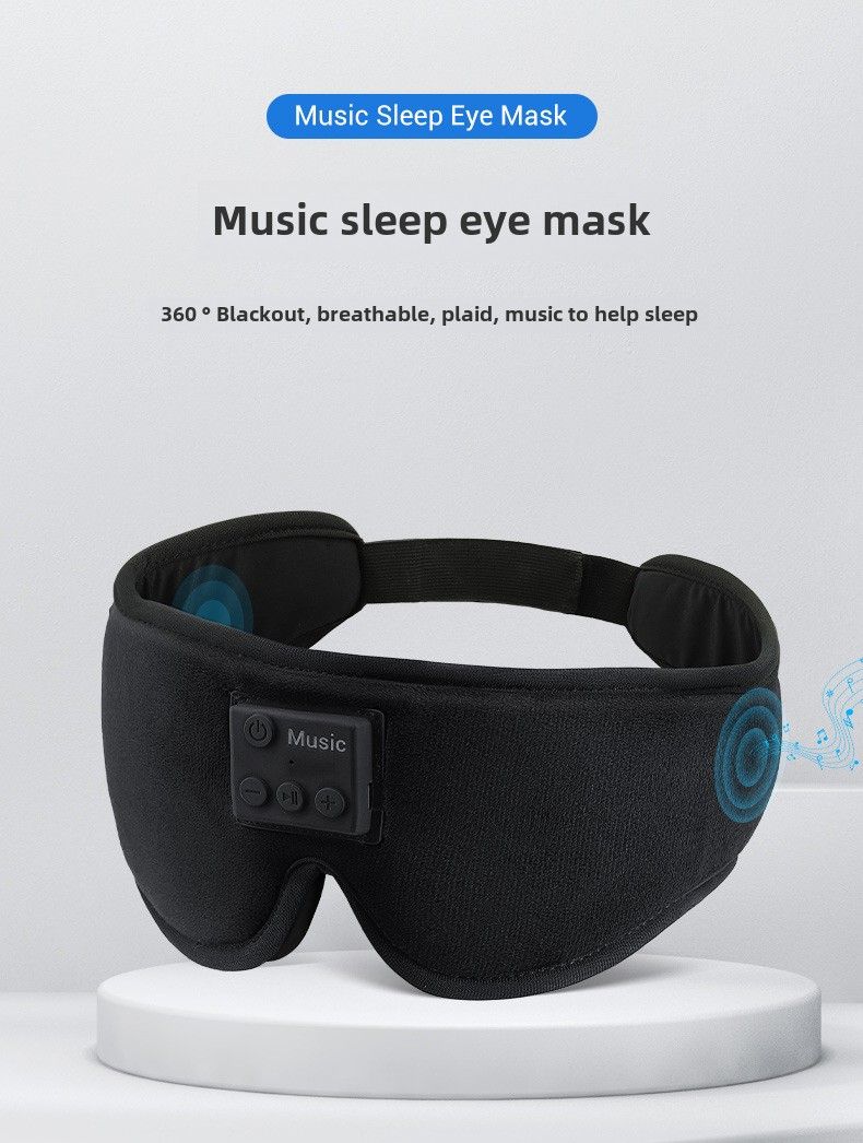 Écouteurs sans fil (spécifiques au sommeil) - fonctions d'un masque pour les yeux, doux et respirant, bandeau réglable, batterie 200 mAh, compatible avec Android et iOS_voghion.com
