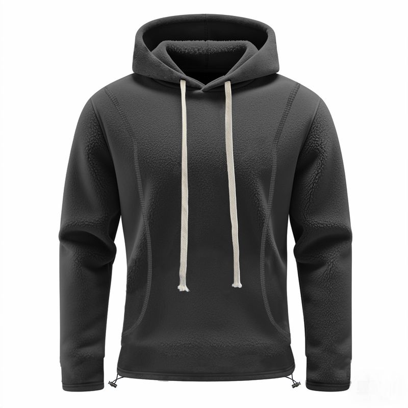Felpa con cappuccio da uomo foderata in pile – Pullover invernale caldo con interno morbido spazzolato (6 colori, vestibilità oversize)_voghion.com
