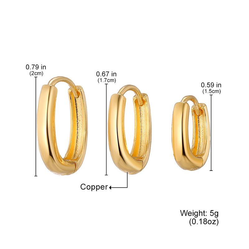 GEOMETRIC TRIO - Alloy Hoop Earrings Set (High-End Minimalist Jewelry, Retro Personality Design)_voghion.com