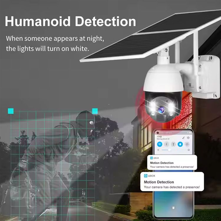 2MP/4MP Solar Security Camera With WiFi/4G, Night Vision, 24/7 Recording, IP66 Waterproof, Remote Monitoring For Outdoor Use_voghion.com