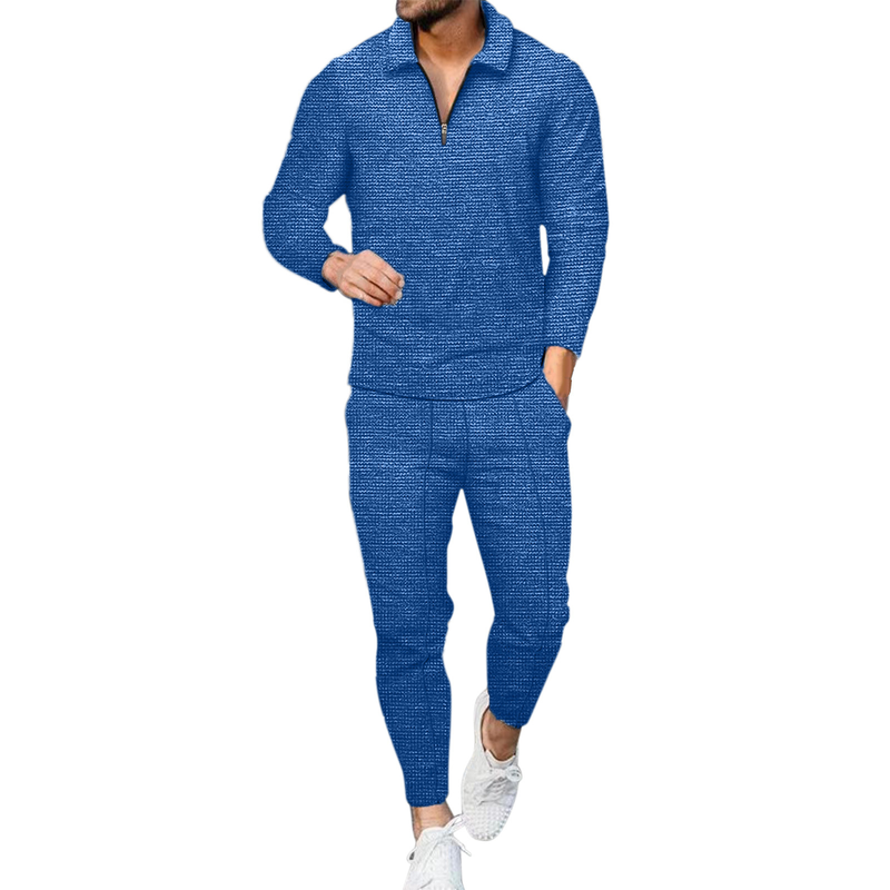 2022 Summer Long sleeved Pants Two piece Sports and Casual Men's Set_voghion.com
