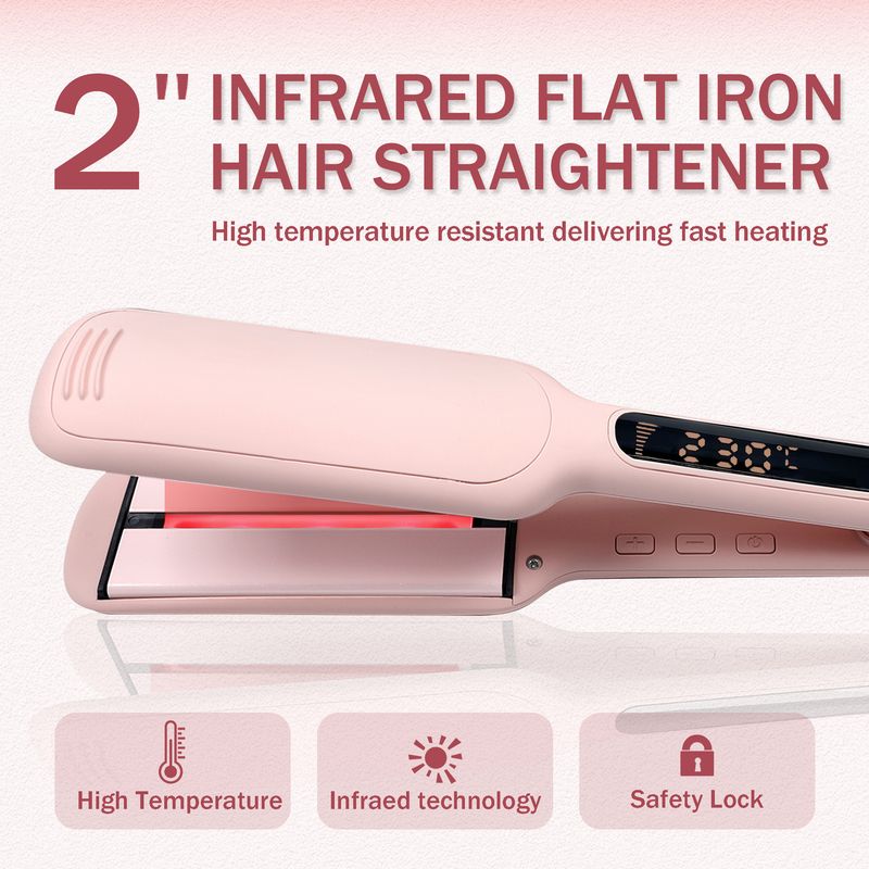 straightener infrared hair straightener hair straightener ceramic multifunctional curling iron electric hair straightener does not damage hair_voghion.com