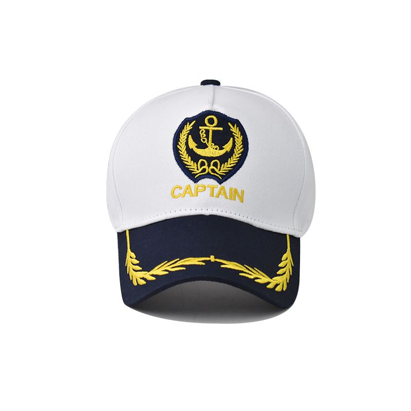 Cappellino da baseball bianco blu navy, berretto cerimoniale stagionale universale del capitano della marina_voghion.com