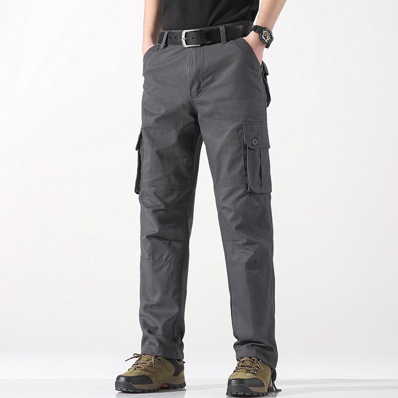 Premium Products Men's Casual Spring Three-dimensional Pockets, Straight Leg Outdoor Multi Pocket Men's Pants, Workwear Pants_voghion.com