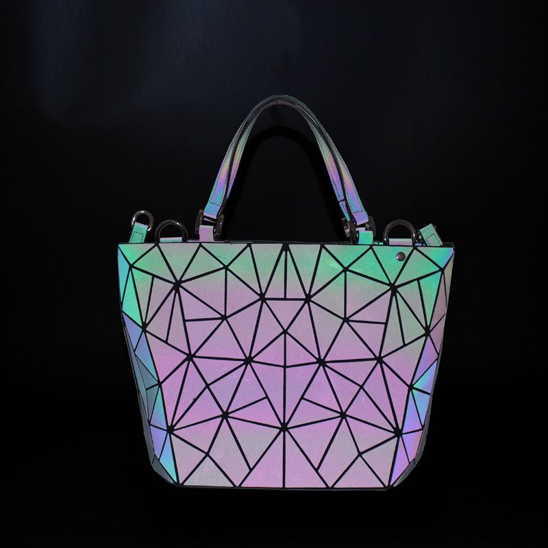 La nuova borsa da donna giapponese e coreana, borsa a secchiello luminosa, borsa a tracolla singola con diamante geometrico medio, borsa da donna con smusso, borsa da donna_voghion.com