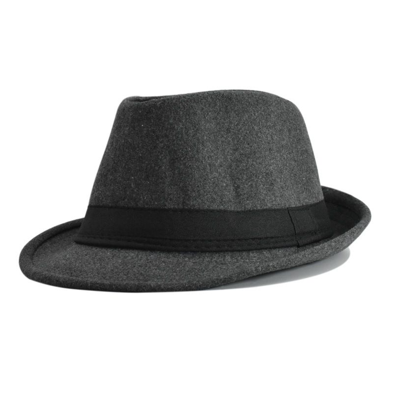 New Woolen Top Hat Men's And Women's Fashion Versatile Jazz Hat British Retro Gentleman's Hat Men's Warm Hat_voghion.com