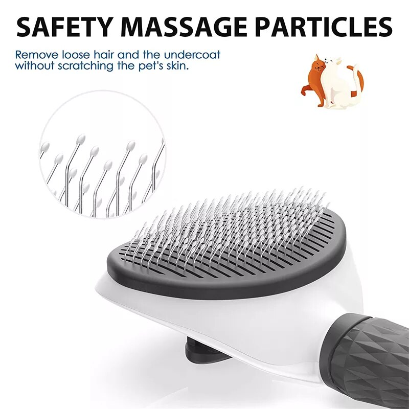 Pet Dog Grooming And Care Cat Brush Stainless Steel Comb For Long Hair Cleaning Pets Dogs Accessories_voghion.com