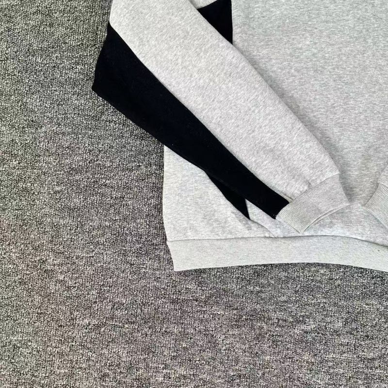 Mertra Patchwork Stickerei Fleece High Street Lose Unisex Fledermausärmel Hoodie Sweatshirt Lässiges Langes Hosenset_voghion.com