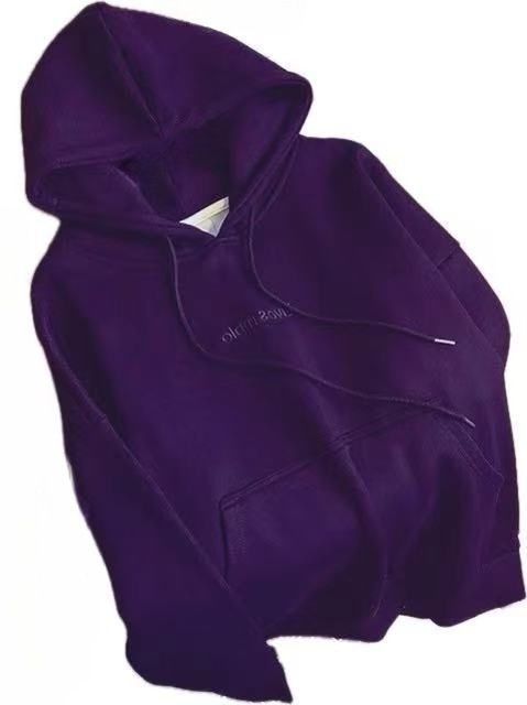 Damenbekleidung neuer Herbst und Winter verdickter Samt-Kapuzenpullover Damenanzug Brief Sport Freizeitmode im westlichen Stil zweiteiliger Anzug_voghion.com