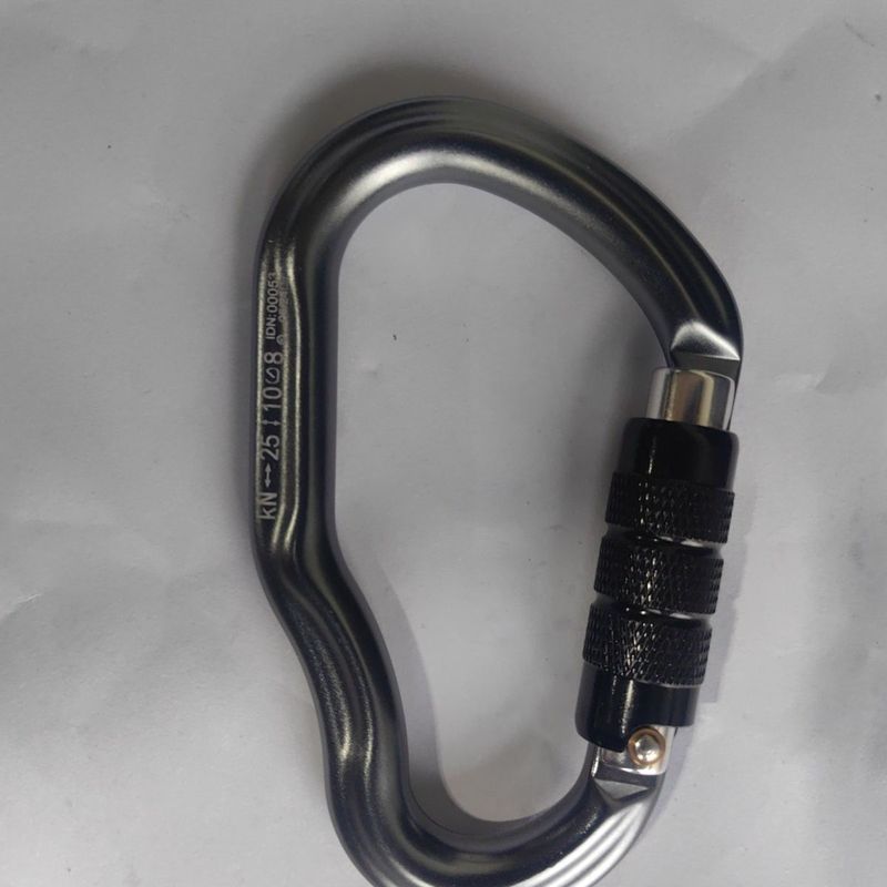 Hauptkarabiner für Outdoor-Klettern, robuster automatischer Haken, professionelle Sicherheit, Schnellabstiegsausrüstung, Schraubverschluss_voghion.com