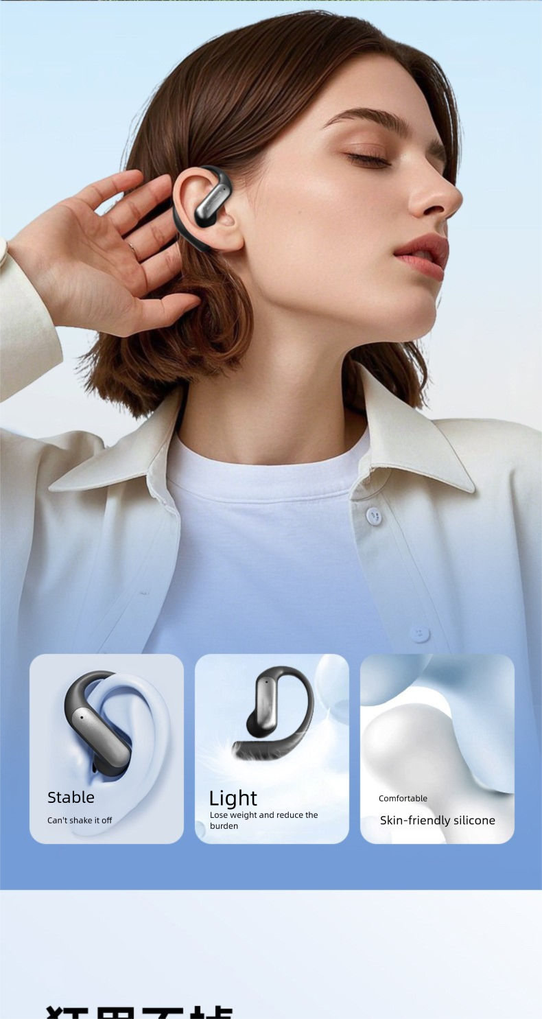 M118 Long Battery Life Ear Hook Non-In-Ear Private Model Noise Cancelling New AI Translation Wirels Bluetooth_voghion.com