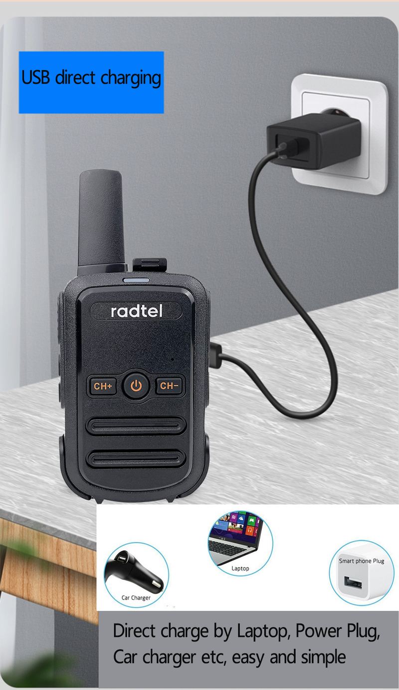 Mini Walkie Talkie Radtel RT12 Portable Two Way PMR FRS Radio Comunicador Long Range Kids Walkie-Talkie For Hotel_voghion.com