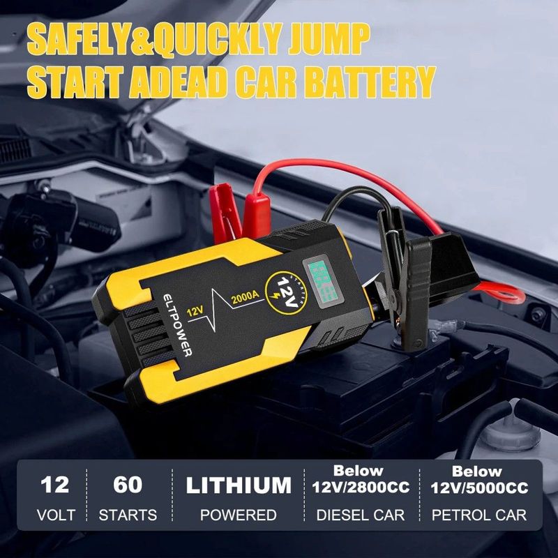 ET05 2000A Car Portable Jump Starter,Yellow_voghion.com