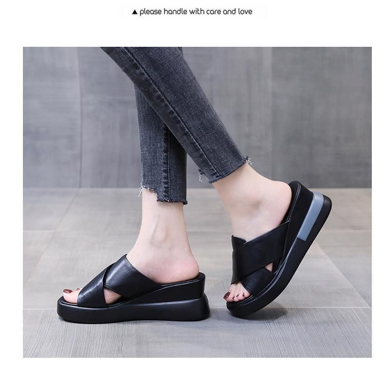 Bread Cool 2025 Summer Jaunas čības ar biezu apakšu, vienas līnijas sieviešu priedes kūka Slope Modes augstpapēžu sandales_voghion.com