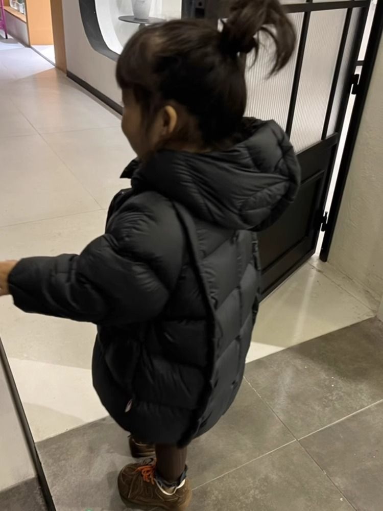 Mittellange neue Daunen-Baumwolljacke für Kinder für Mädchen, stilvolle neue Baumwollwattejacke, dick, warm, Baumwollwattejacke, Trend_voghion.com