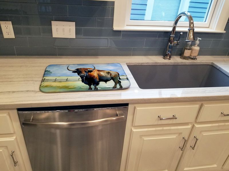 American Bison Dish Drying Mat Absorbent Dish Drying Mat Pad for Kitchen Counter Dish Drainer Mat for Countertop, 14 x 21", Multicolor_voghion.com