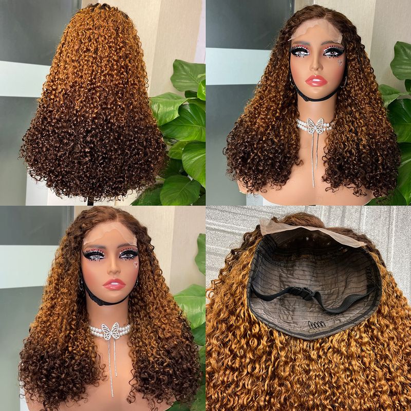Peruka z ludzkich włosów Kobiety 5x5pissy18 "pixie kręcone peruki Peruka z ludzkich włosów_voghion.com