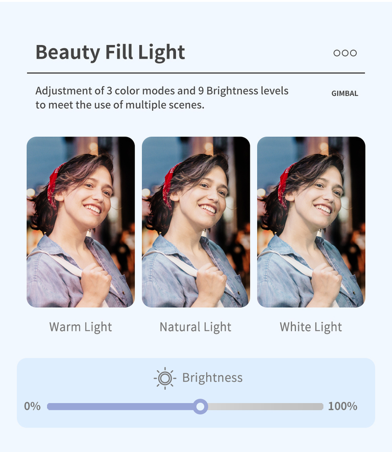Estabilizador de articulación universal para smartphone, trípode selfie de 2 ejes, con seguimiento facial, rotación de 360°, puerto 4 en 1_voghion.com