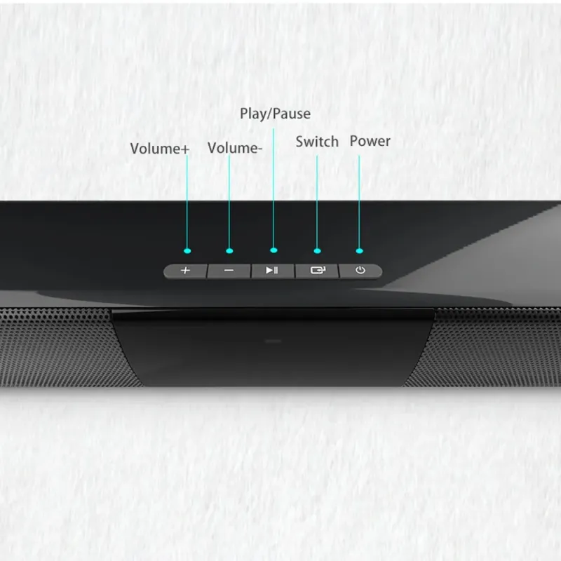 HIFI Wieless Bluetooth Speake Home Theate TV Compute Echo Wall Steeo Suound Sound FM Radio Remote Contol_voghion.com