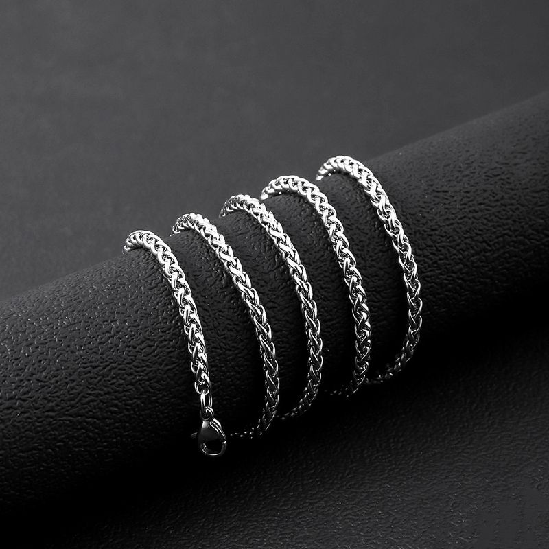 Titanium Non-Fading Snake Bone Men's Necklace Hip Hop Cuban Stainless Steel Sweater Clavicle Chain_voghion.com