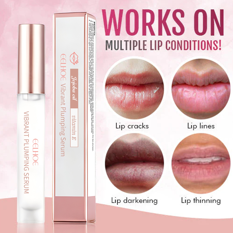 Brillo labial hidratante y voluminizador EELHOE, anti-labios agrietados, aclara las líneas de los labios, humectación de labios, humectación y cuidado de los labios carnosos_voghion.com