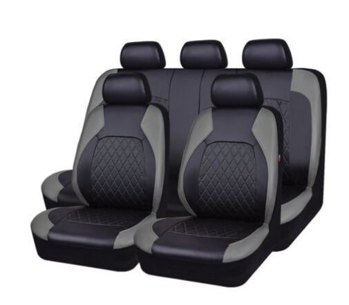 Car seat cover single line quilted bracket leather pu leather_voghion.com