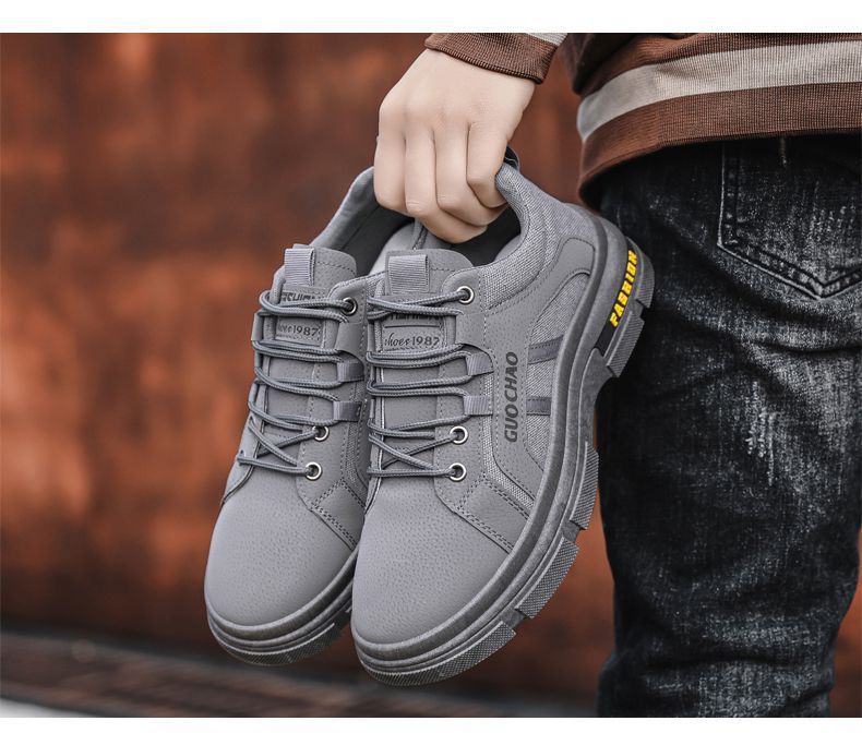 Spring And Autumn Men's Work Shoes Construction Site Work Safety Shoes Work Non Slip Wear Resistant Casual Shoes_voghion.com