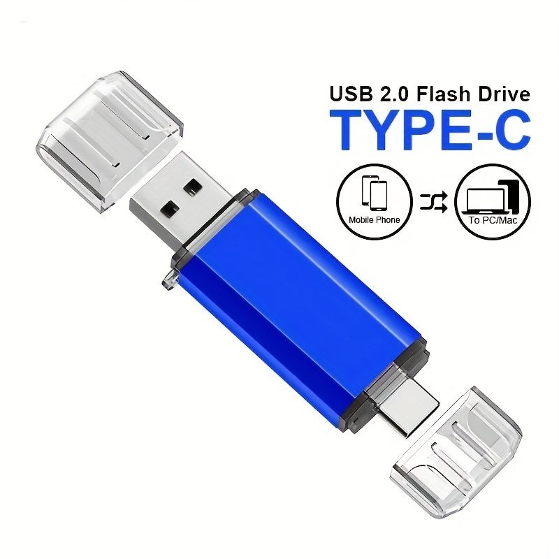 64GB 128GB USB Type C Flash Drive - High Speed & Real Capacity For OTG Devices_voghion.com