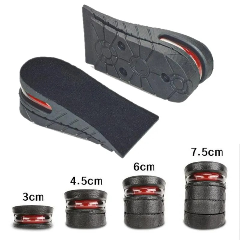 Podwyższenie wysokości dla mężczyzn i kobiet, buty podwyższające, unisex, trampki, wkładka podnosząca piętę, półwkładki 3-7,5 cm_voghion.com