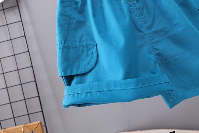 Kostüm 2024 Nei Puppelcher Kannerkleeder Schéine Jongen Summer 3D Popp Kuerzärm Zwee-Stéck Set_voghion.com