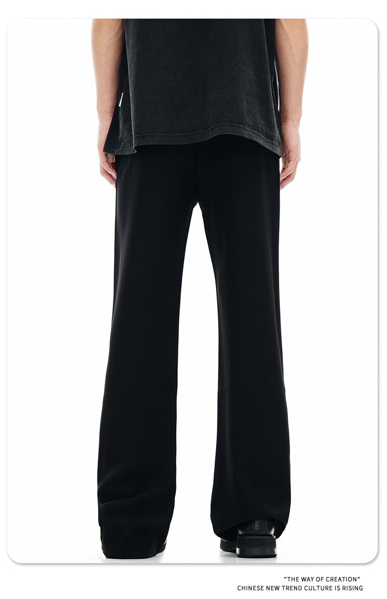 Slim Fit Schlaghose für Damen und Herren – Klassischer Cleanfit-Stil, leichtes Polyester, bequeme und elegante Freizeithose_voghion.com