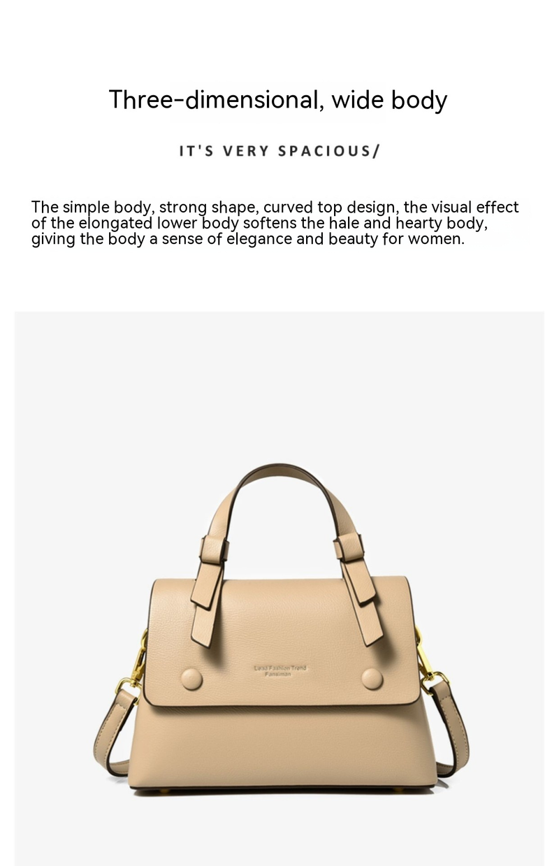 Ny ensfarvet moderigtig afslappet alsidig high-end crossbody-taske med stor kapacitet, håndholdt skuldertaske, blød lædertaske til kvinder_voghion.com