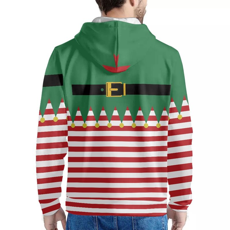 Vêtements pour hommes sweat-shirt pour hommes cadeau créatif imprimé de Noël cloche cerf_voghion.com