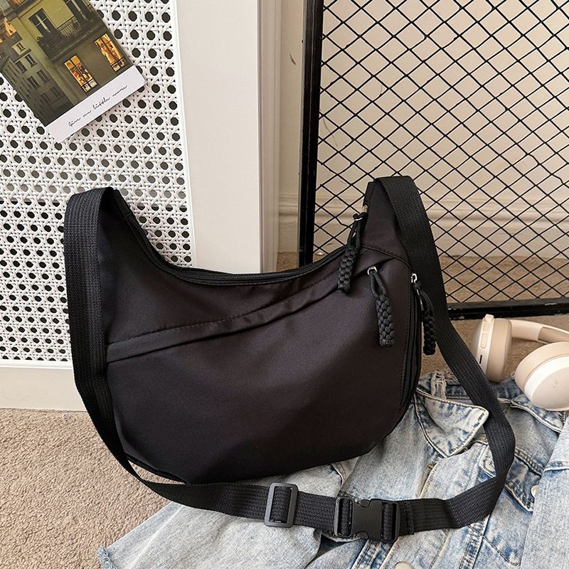 Borsa a tracolla da donna, semplice, alla moda, leggera, di grande capacità, versatile, per la palestra degli studenti_voghion.com
